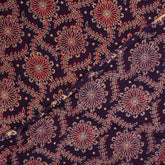 Indian Hand Block Ajrakh Floral Printed Fabric