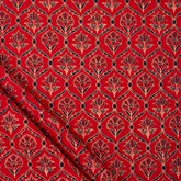 Indian Hand Block Ajrakh Floral Printed Fabric