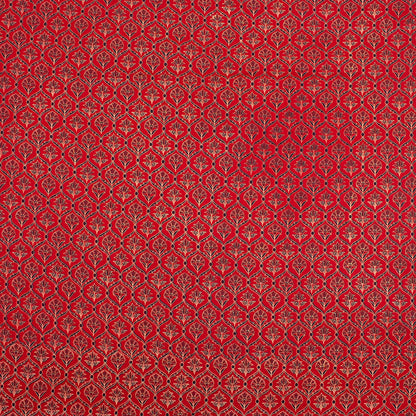 Indian Hand Block Ajrakh Floral Printed Fabric