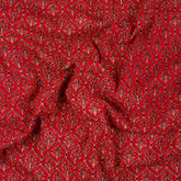 Indian Hand Block Ajrakh Floral Printed Fabric