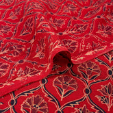 Indian Hand Block Ajrakh Floral Printed Fabric