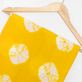 Yellow Honeycomb Fabric Cloth And Hand Tie Dye Cotton Fabric