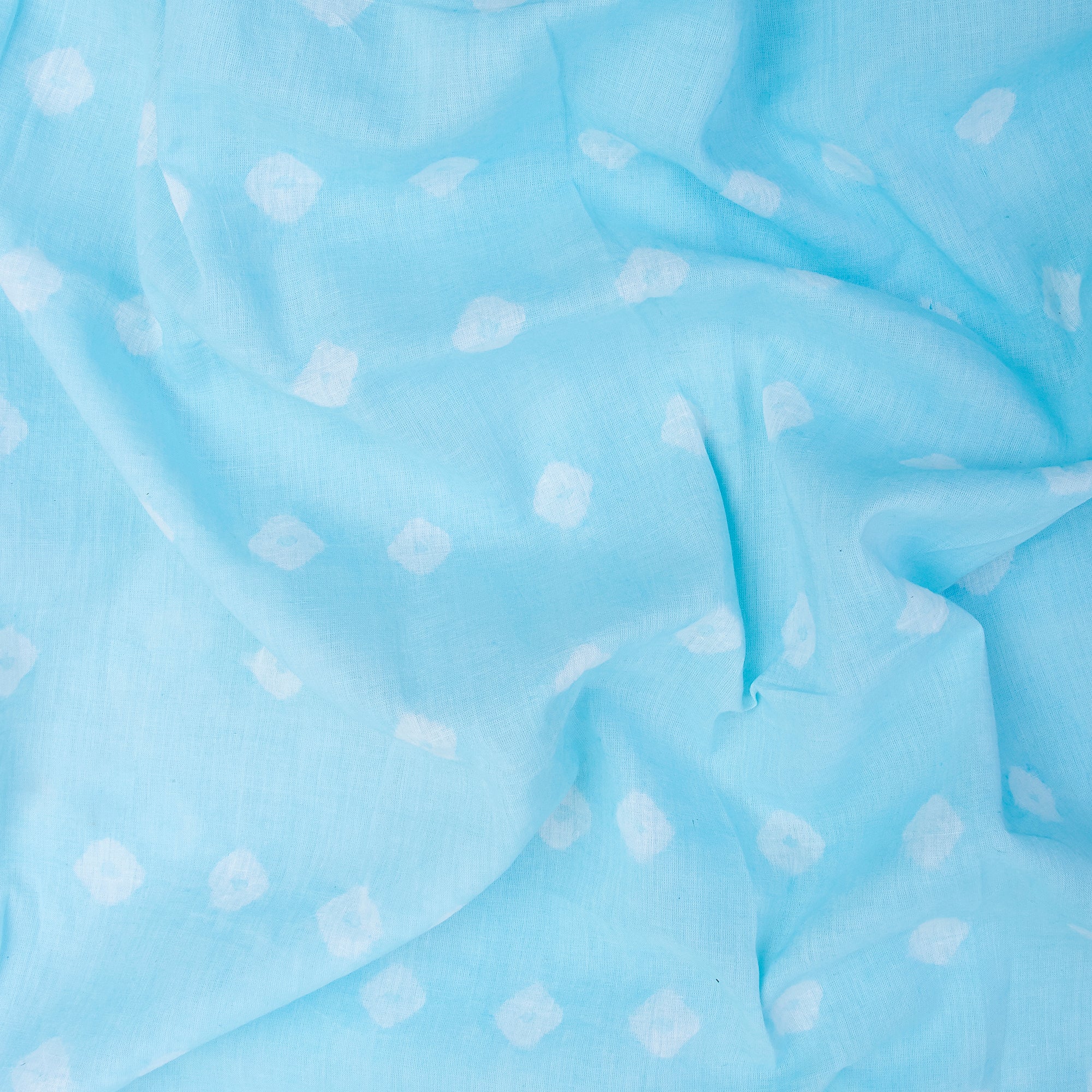 Tie Dye Cotton Fabric With Blue Polka Dot Fabric Online India