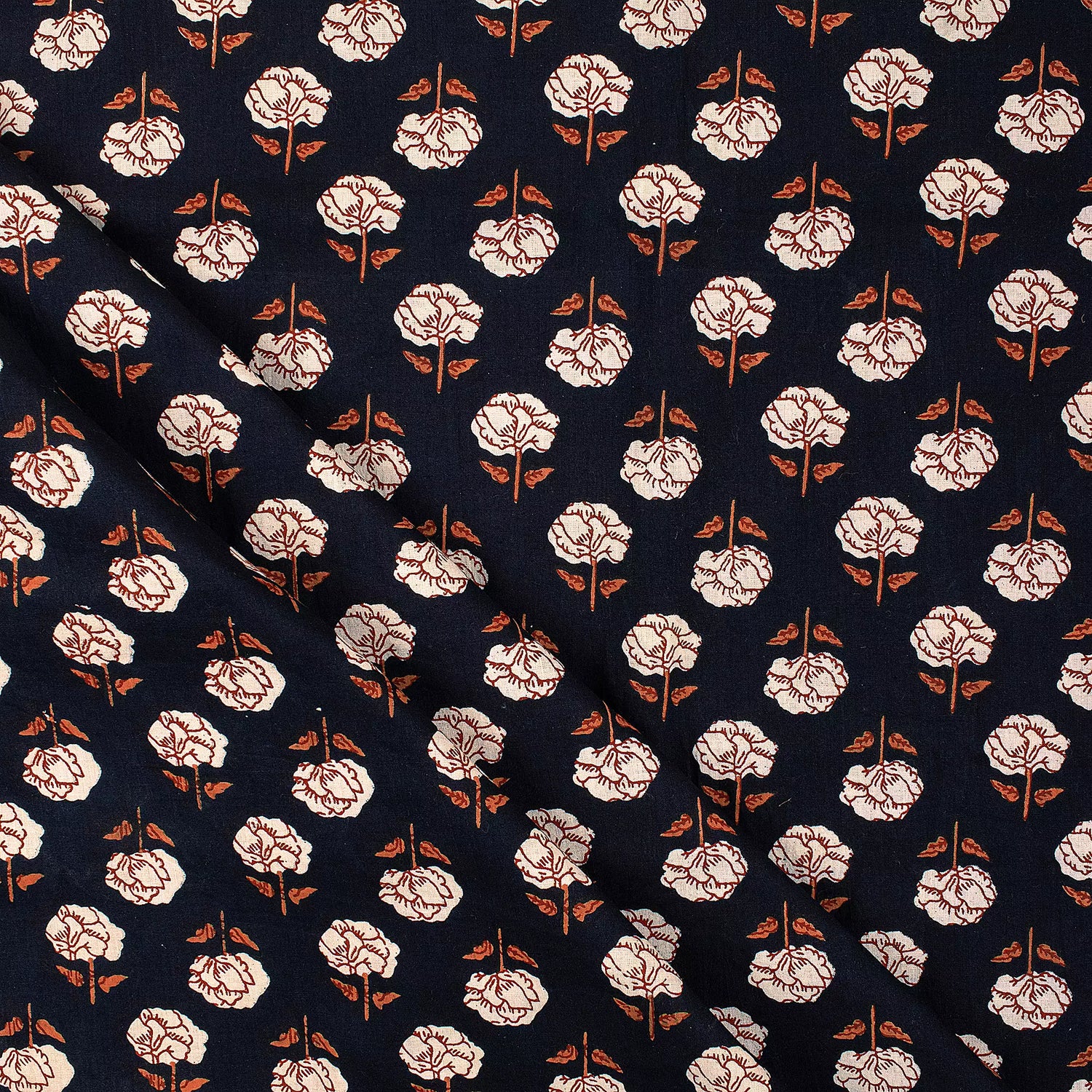 Handmade Bagru Hand Block Printed Cotton Fabric