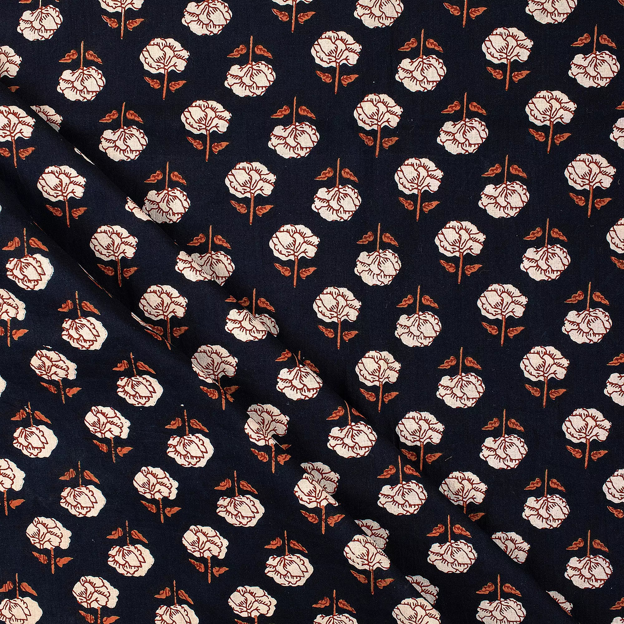 Handmade Bagru Hand Block Printed Cotton Fabric