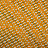 Mustard Yellow Hand Block Bagru Printed Fabric