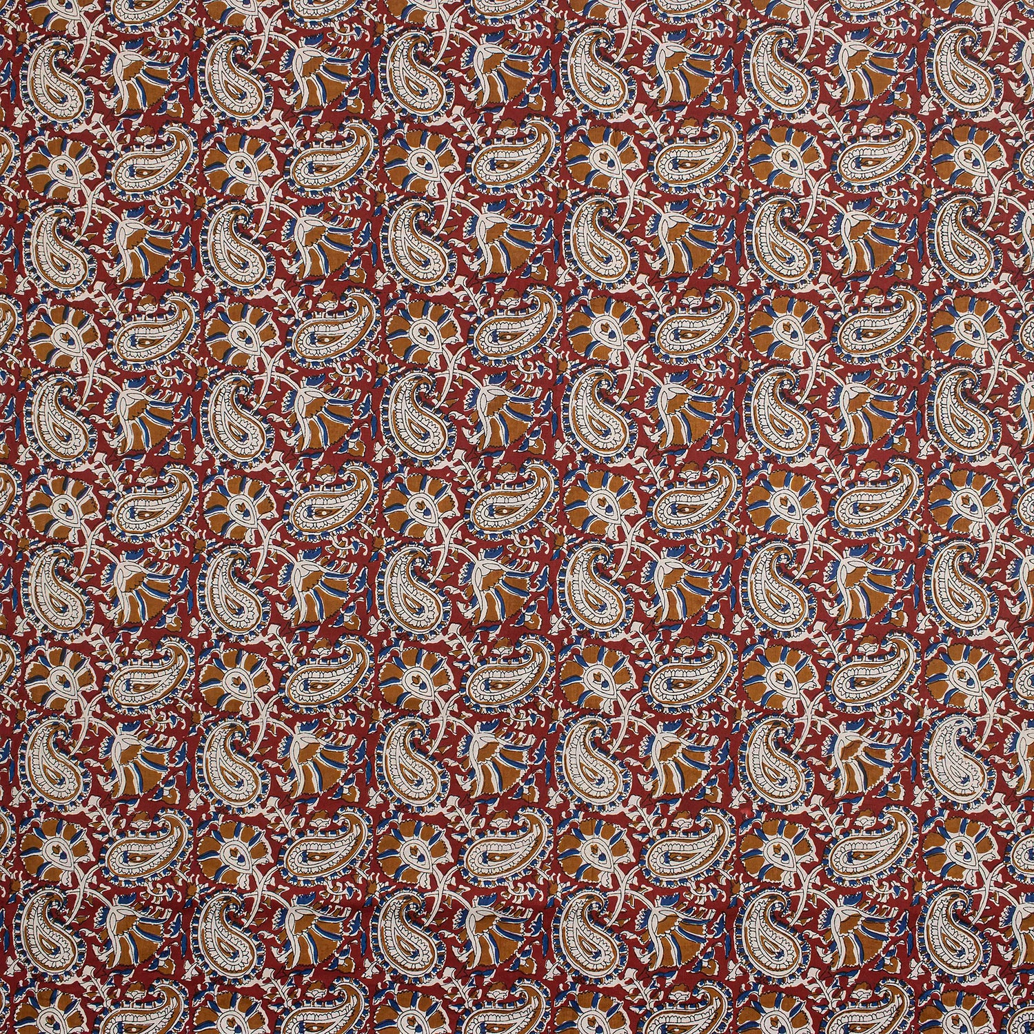 Paisley Cotton Bagru Hand Block Printed Fabric