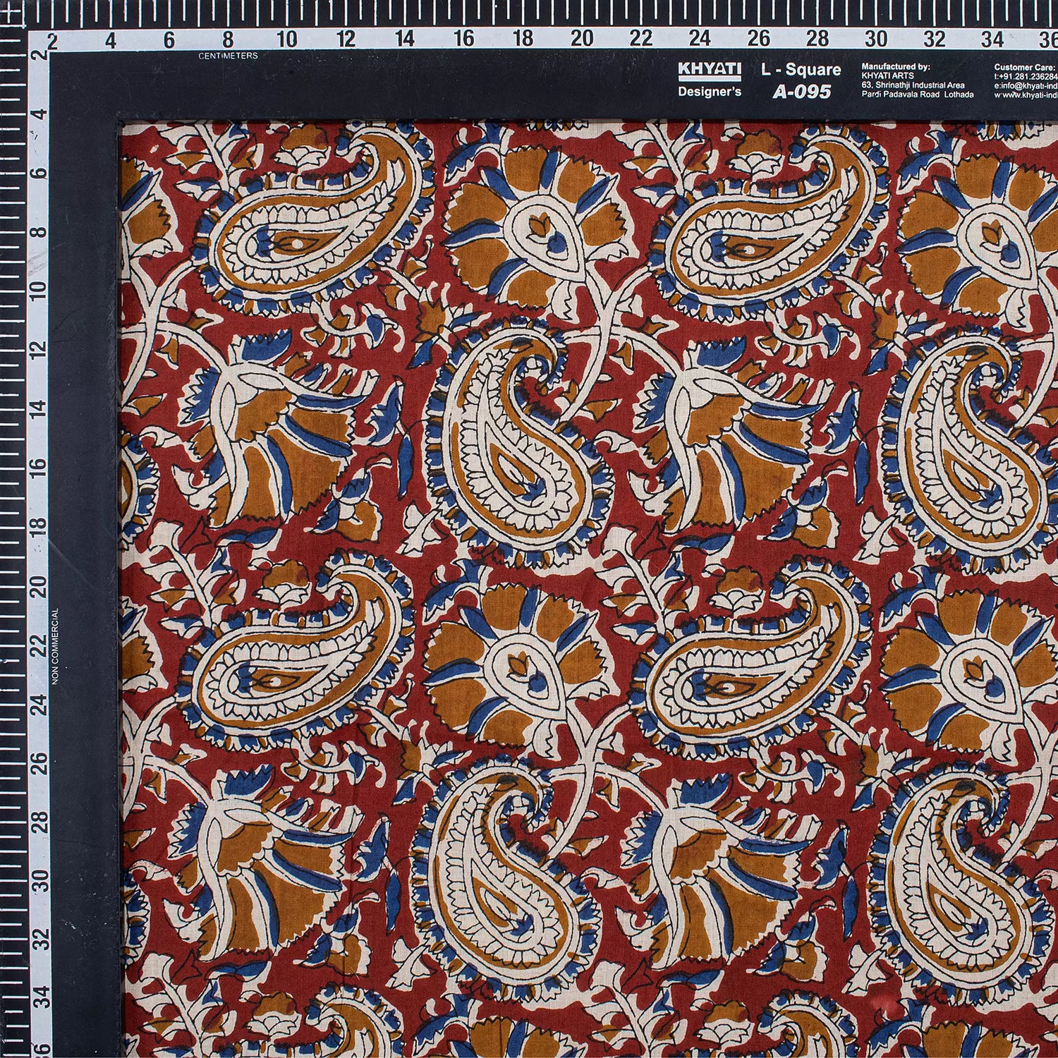 Paisley Cotton Bagru Hand Block Printed Fabric