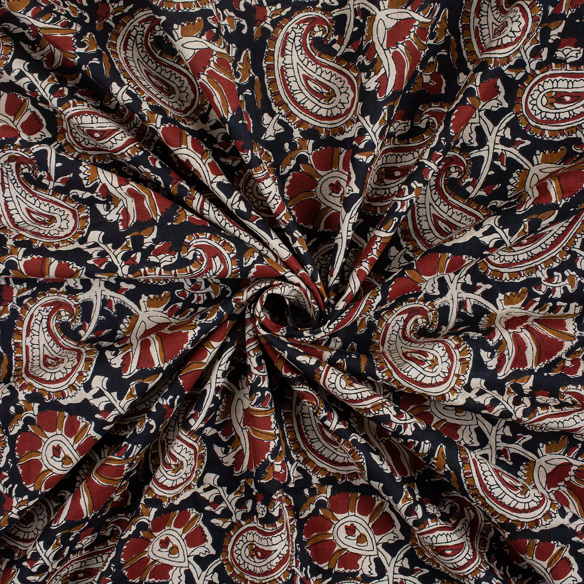 Premium Paisley Bagru Print Fabric