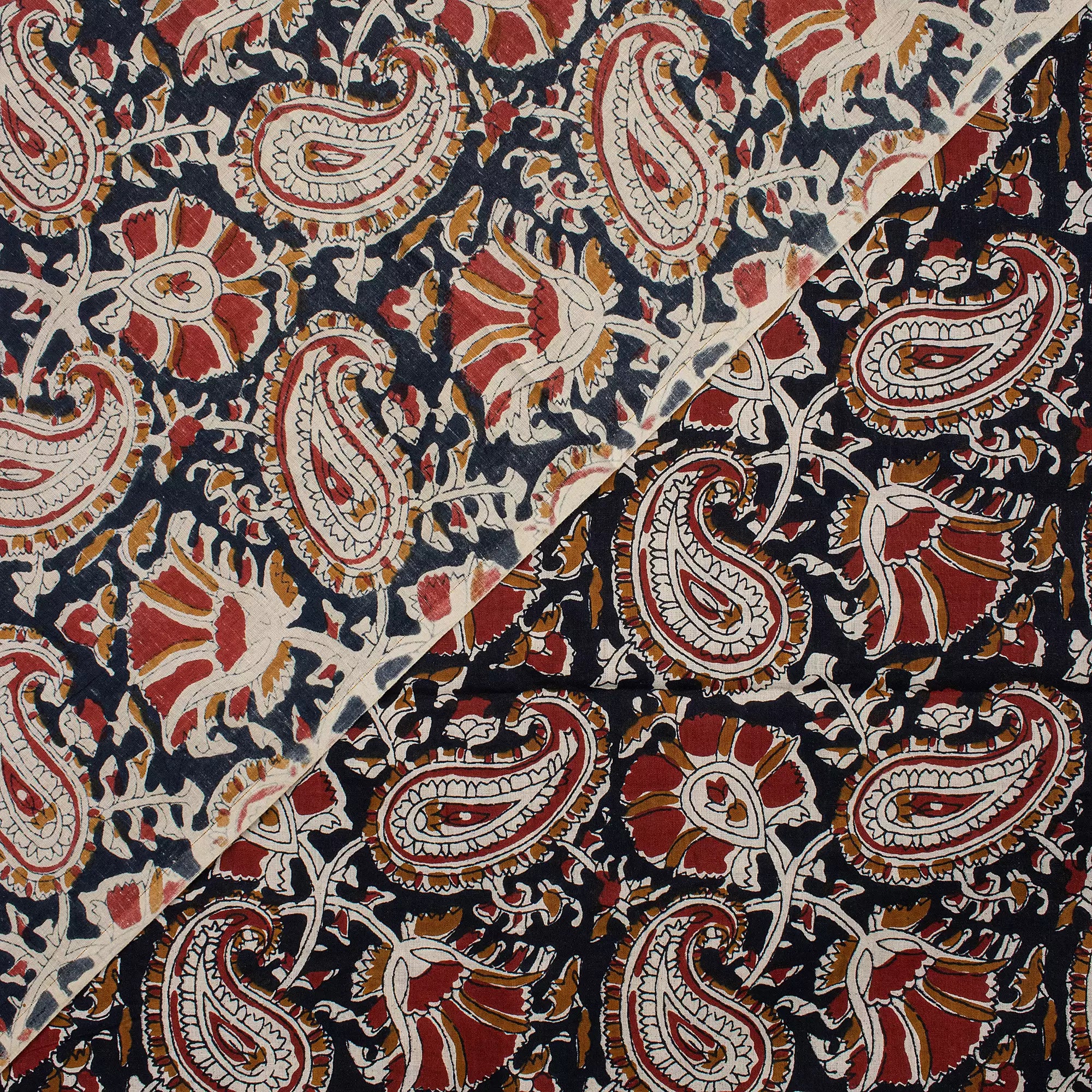 Premium Paisley Bagru Print Fabric