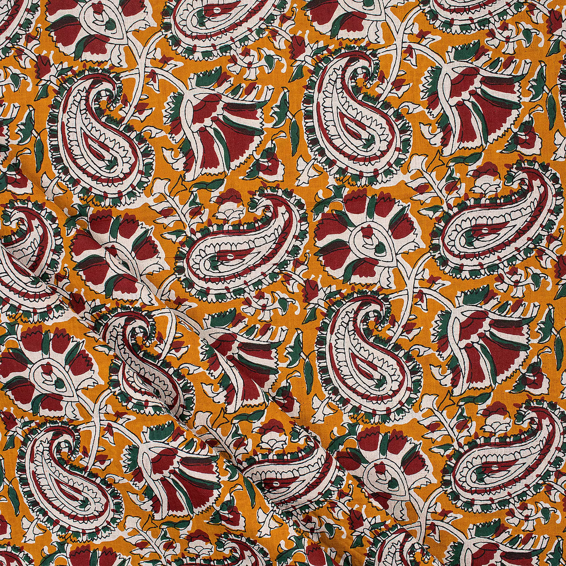 Handmade Paisley Bagru Printed Fabric