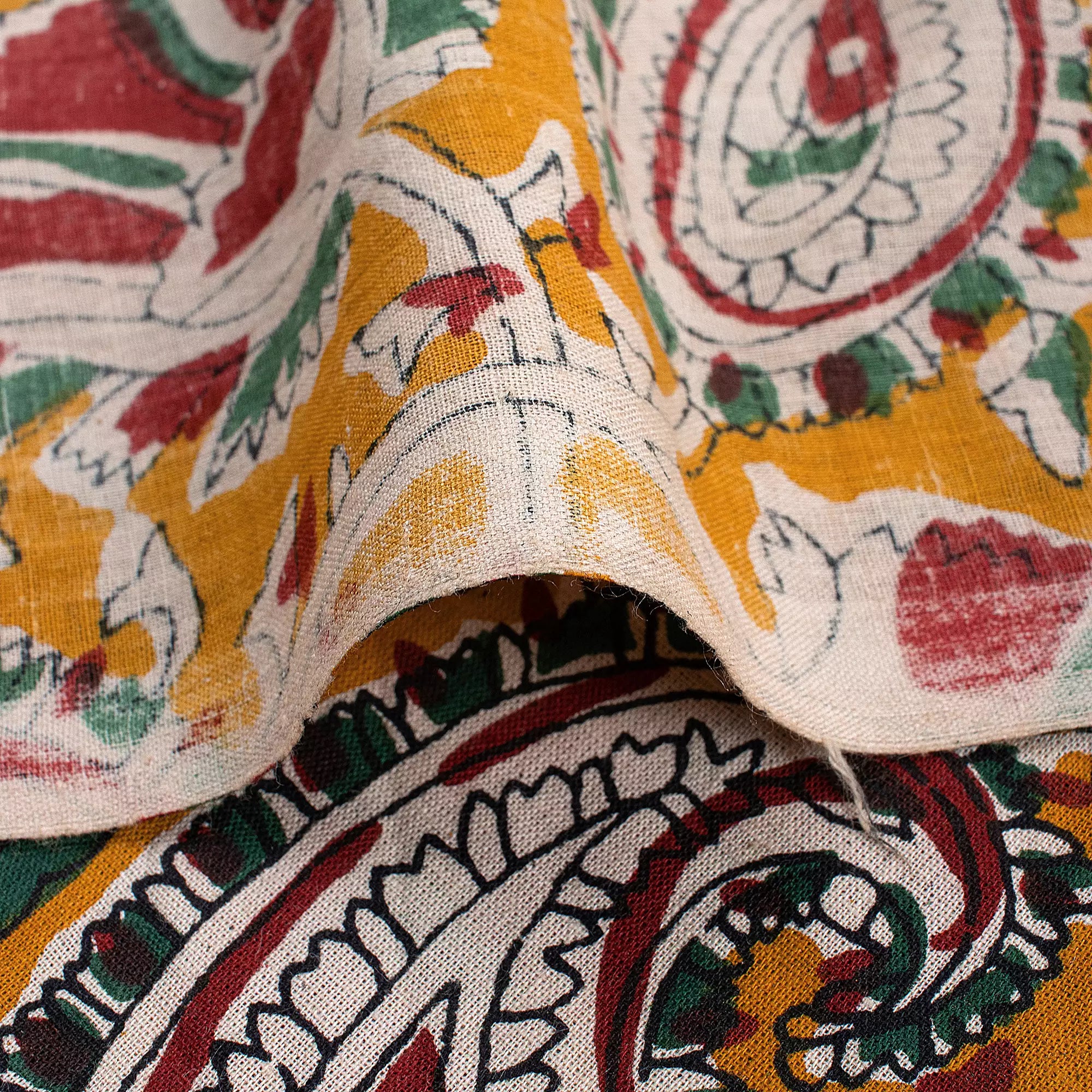 Handmade Paisley Bagru Printed Fabric