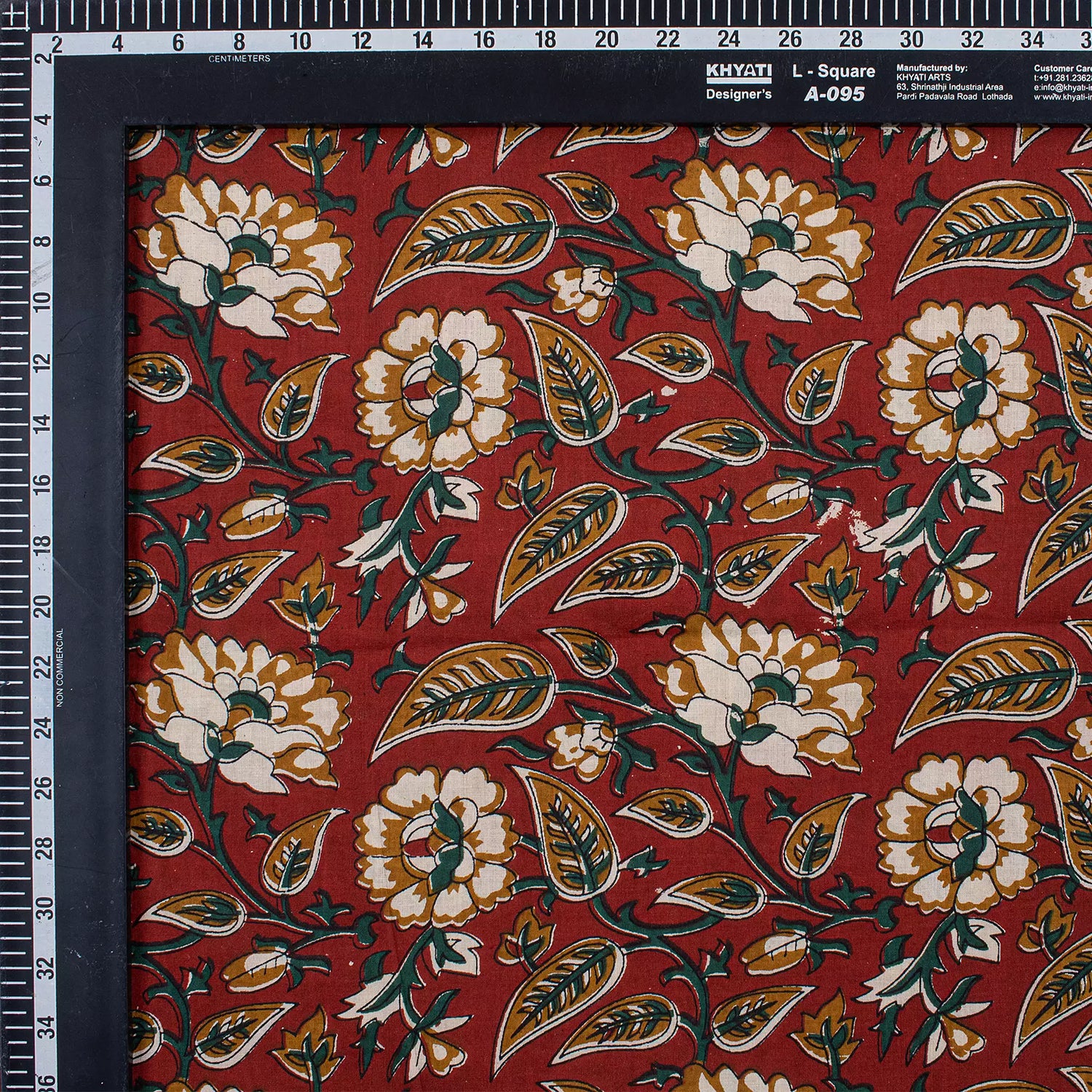 Bagru Hand Block Printed Floral Fabric 