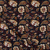 Floral Bagru Hand Block Printed Fabric for Dress
