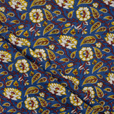 Indian Bagru Floral Hand Block Printed Fabric