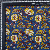 Indian Bagru Floral Hand Block Printed Fabric