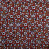 Hand Block Printed Floral Bagru Fabric