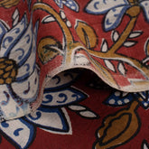 Hand Block Printed Floral Bagru Fabric