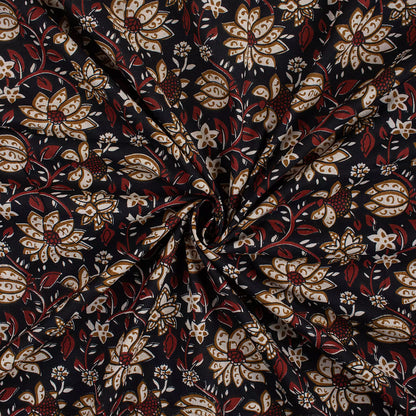 Cotton Floral Bagru Hand Block Printed Fabric