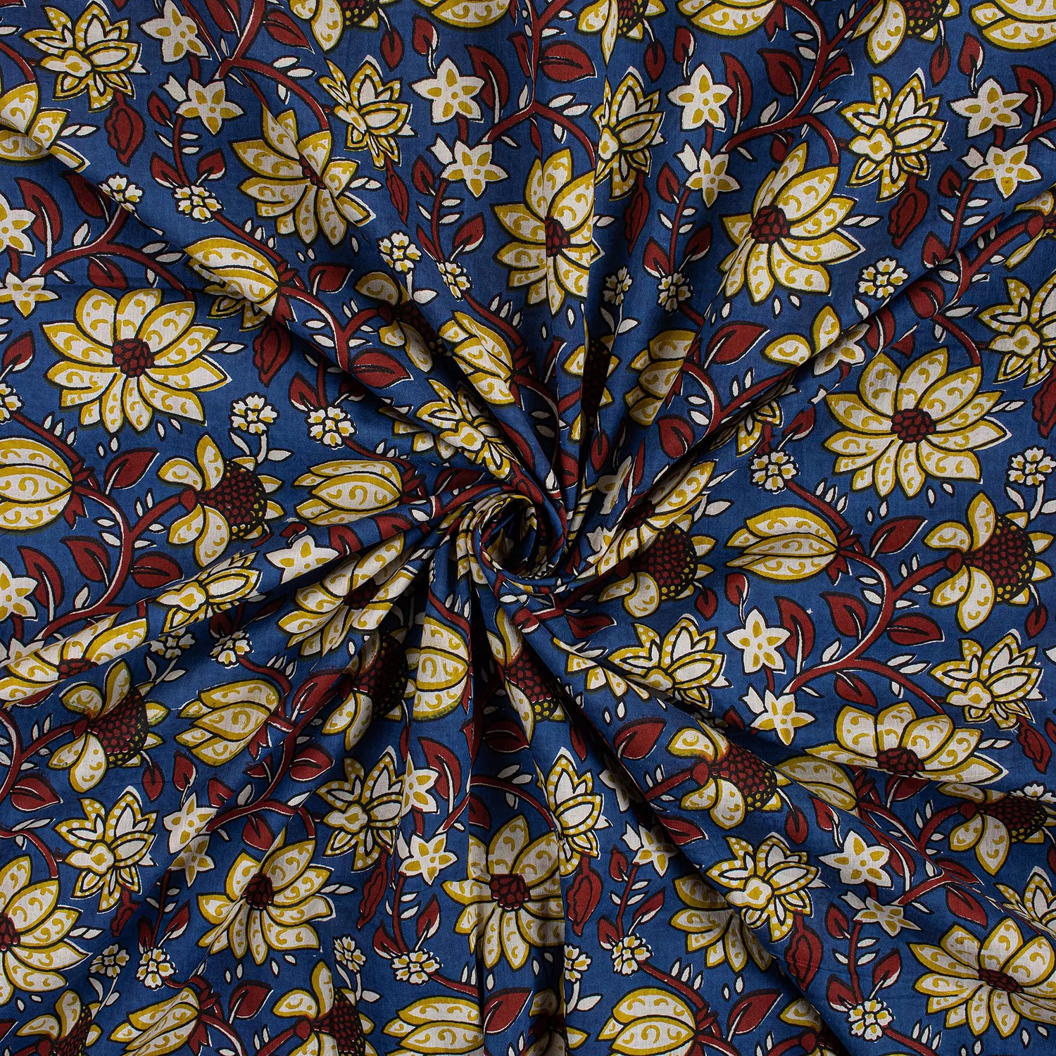 Organic Cotton Bagru Printed Fabric