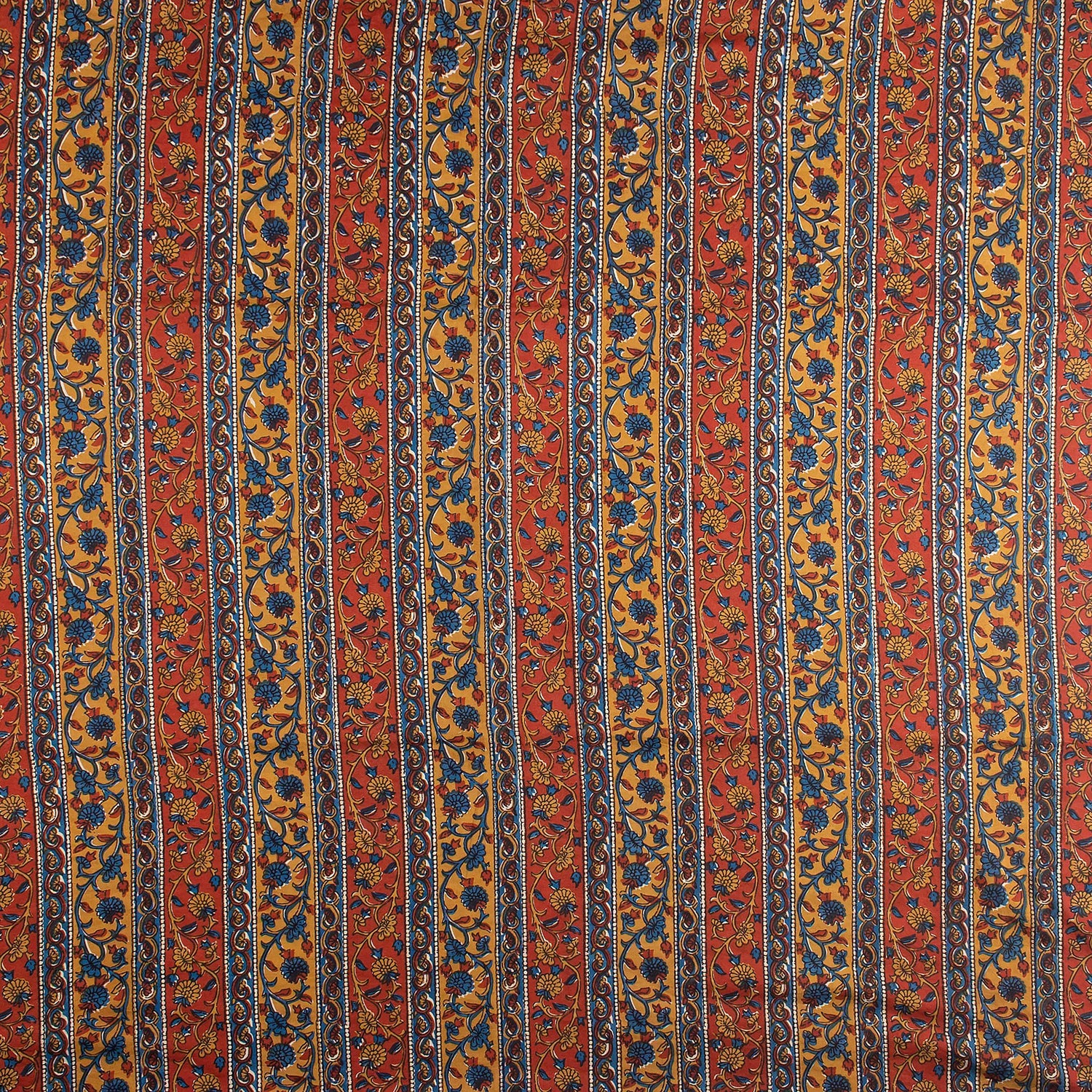 Premium Hand Block Printed Floral Bagru Fabric