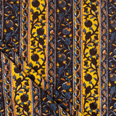 Yellow Stripe Bagru Printed Fabric Online
