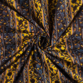 Yellow Stripe Bagru Printed Fabric Online