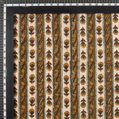 Bagru Stripe Printed Pure Cotton Fabric