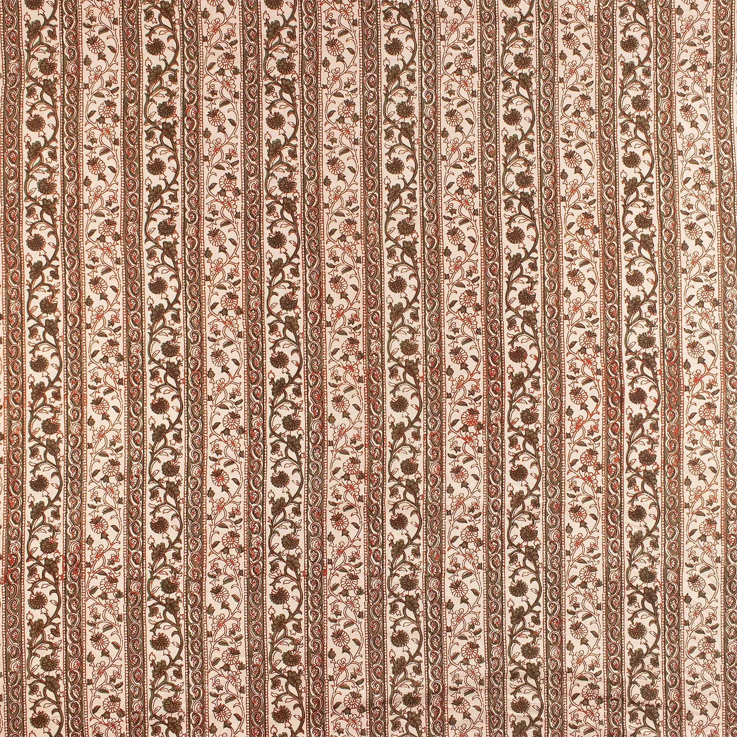 Stylish Bagru Printed Floral Fabric by the Yard