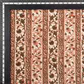 Stylish Bagru Printed Floral Fabric by the Yard
