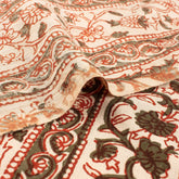 Stylish Bagru Printed Floral Fabric by the Yard