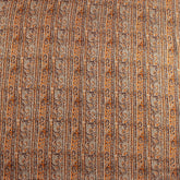 Indian Brown Leaf Cotton Bagru Printed Fabric
