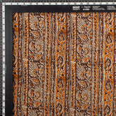 Indian Brown Leaf Cotton Bagru Printed Fabric