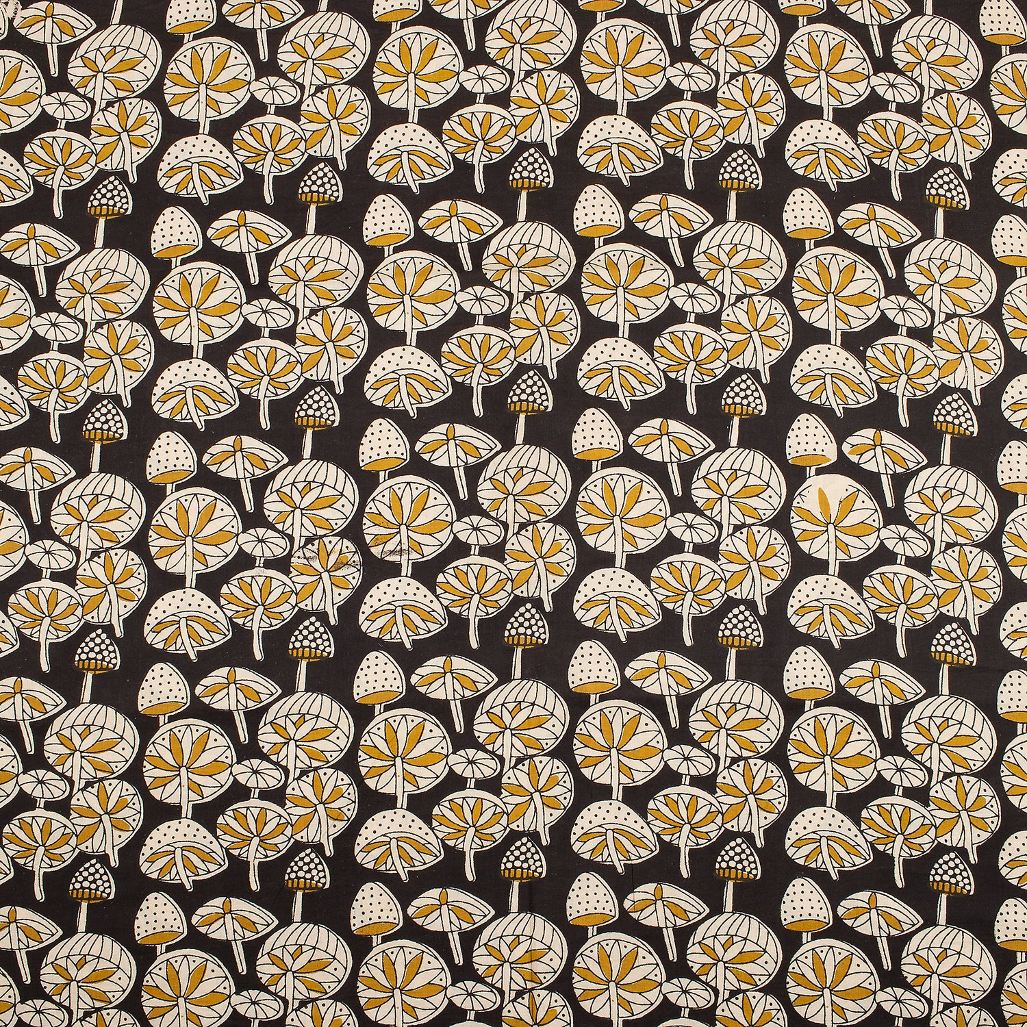 Bagru Cotton Black Masrom Printed Fabric by Yard