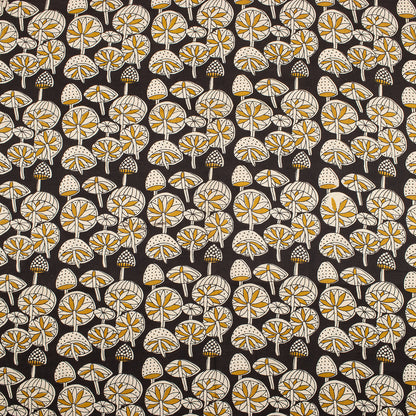 Bagru Cotton Black Masrom Printed Fabric by Yard