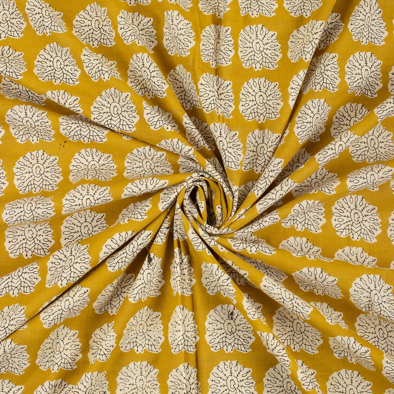 Online Peacock Hand Block Bagru Print Fabric