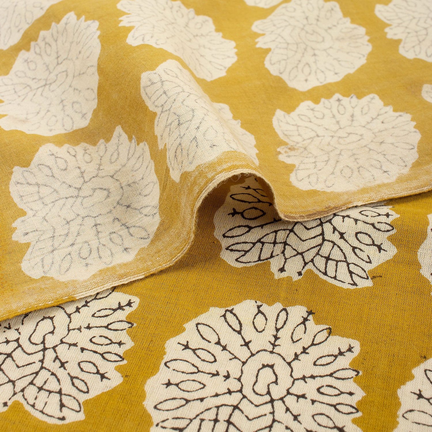 Online Peacock Hand Block Bagru Print Fabric