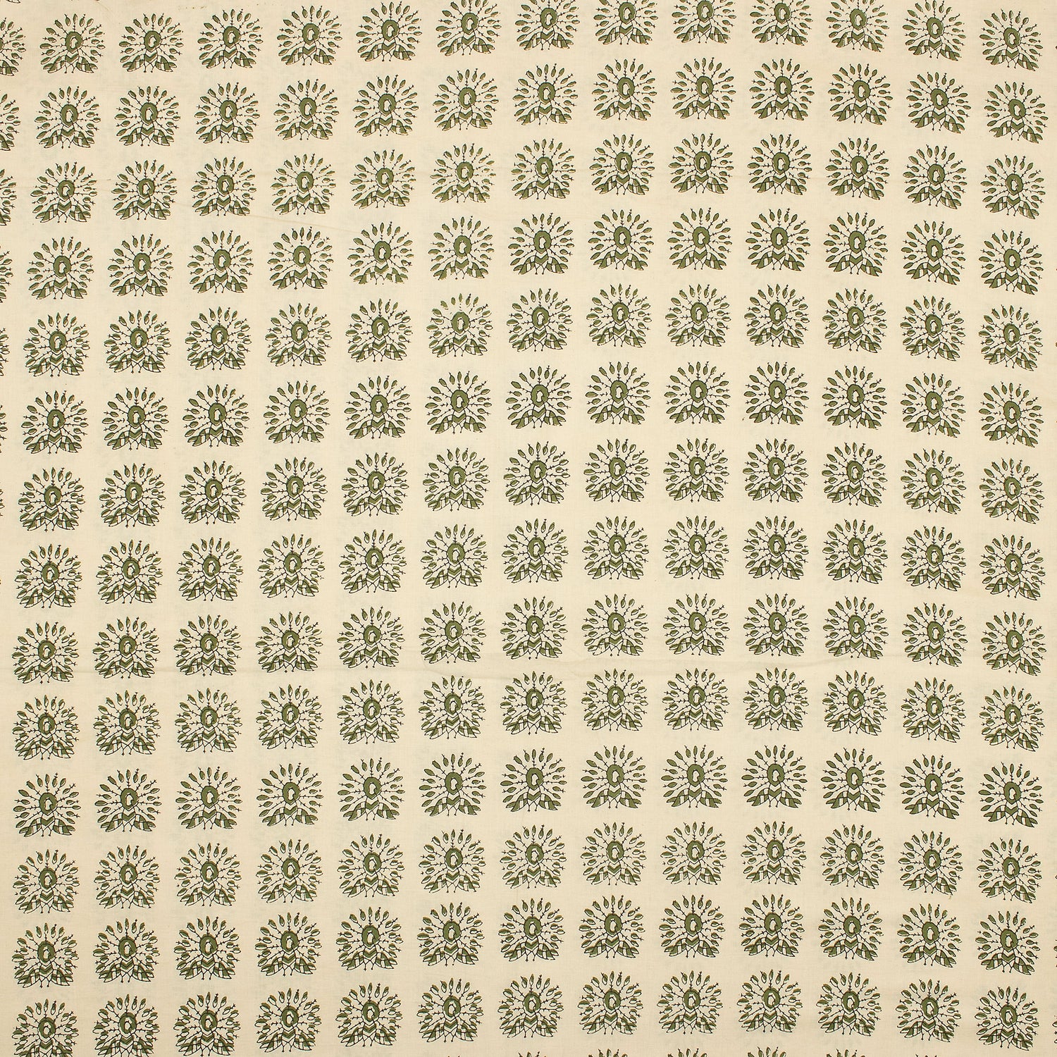 Handmade Bagru Peacock Printed Cotton Fabric Online