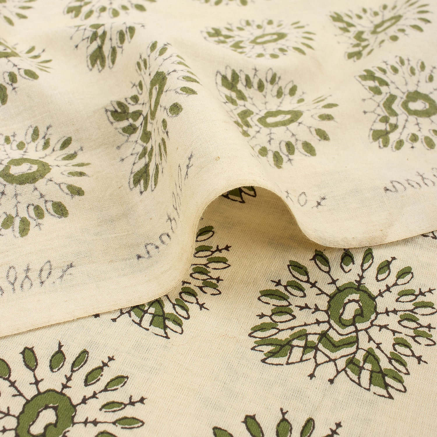 Handmade Bagru Peacock Printed Cotton Fabric Online