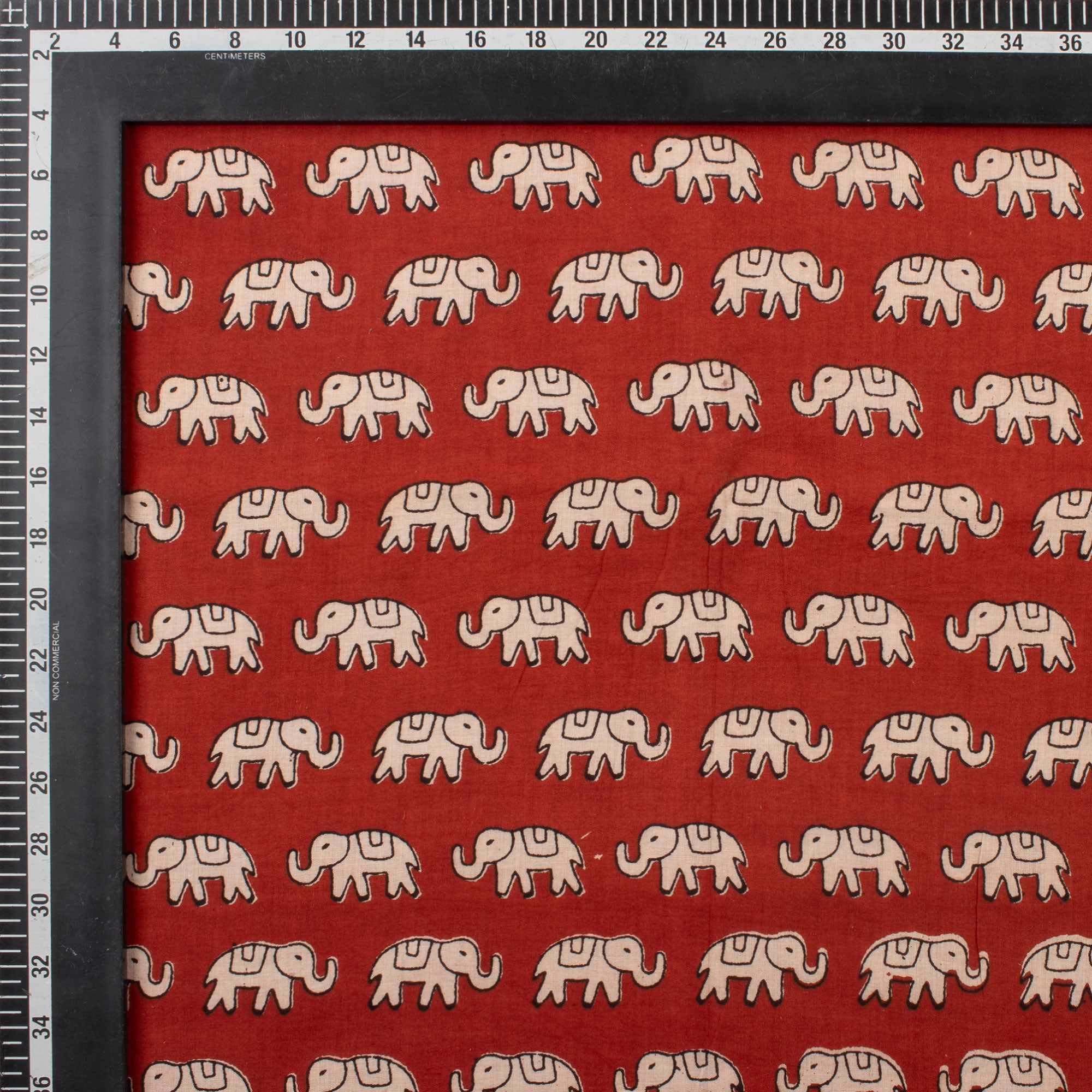 Elephant Bagru Hand Block Printed  Cotton Fabric Online