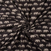 Elephant Hand Block Bagru Printed Fabric