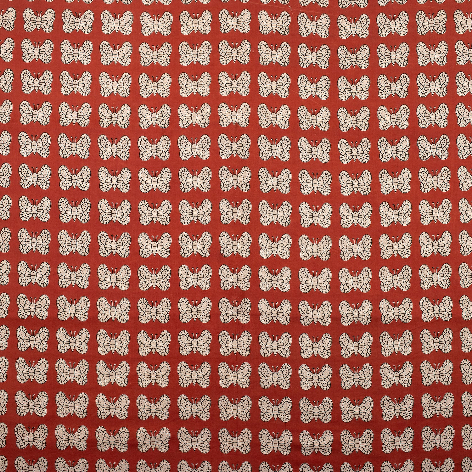 Premium Hand Block Butterfly Bagru Printed Fabric