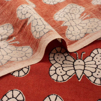 Premium Hand Block Butterfly Bagru Printed Fabric