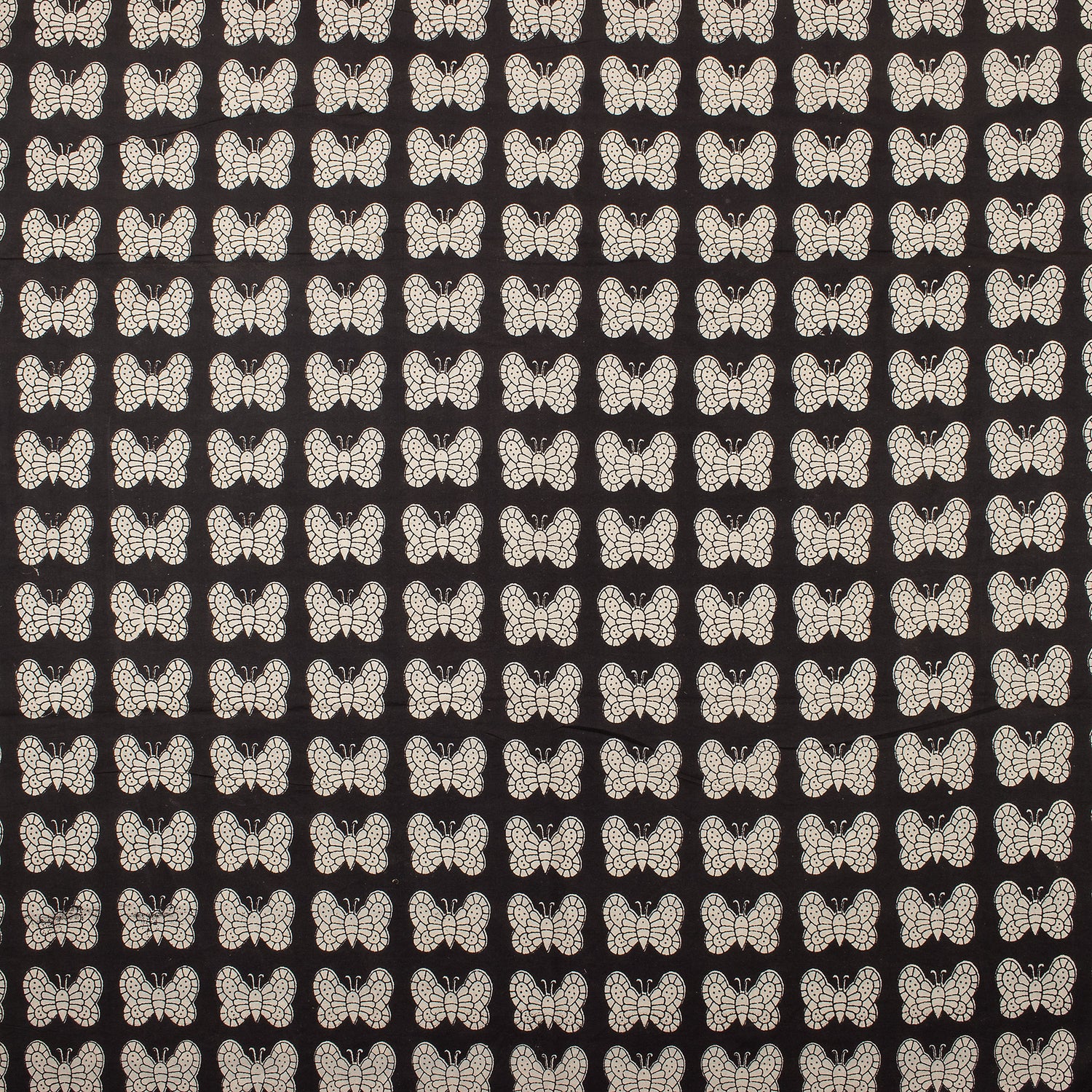 Butterfly Cotton Bagru Hand Block Printed Fabric