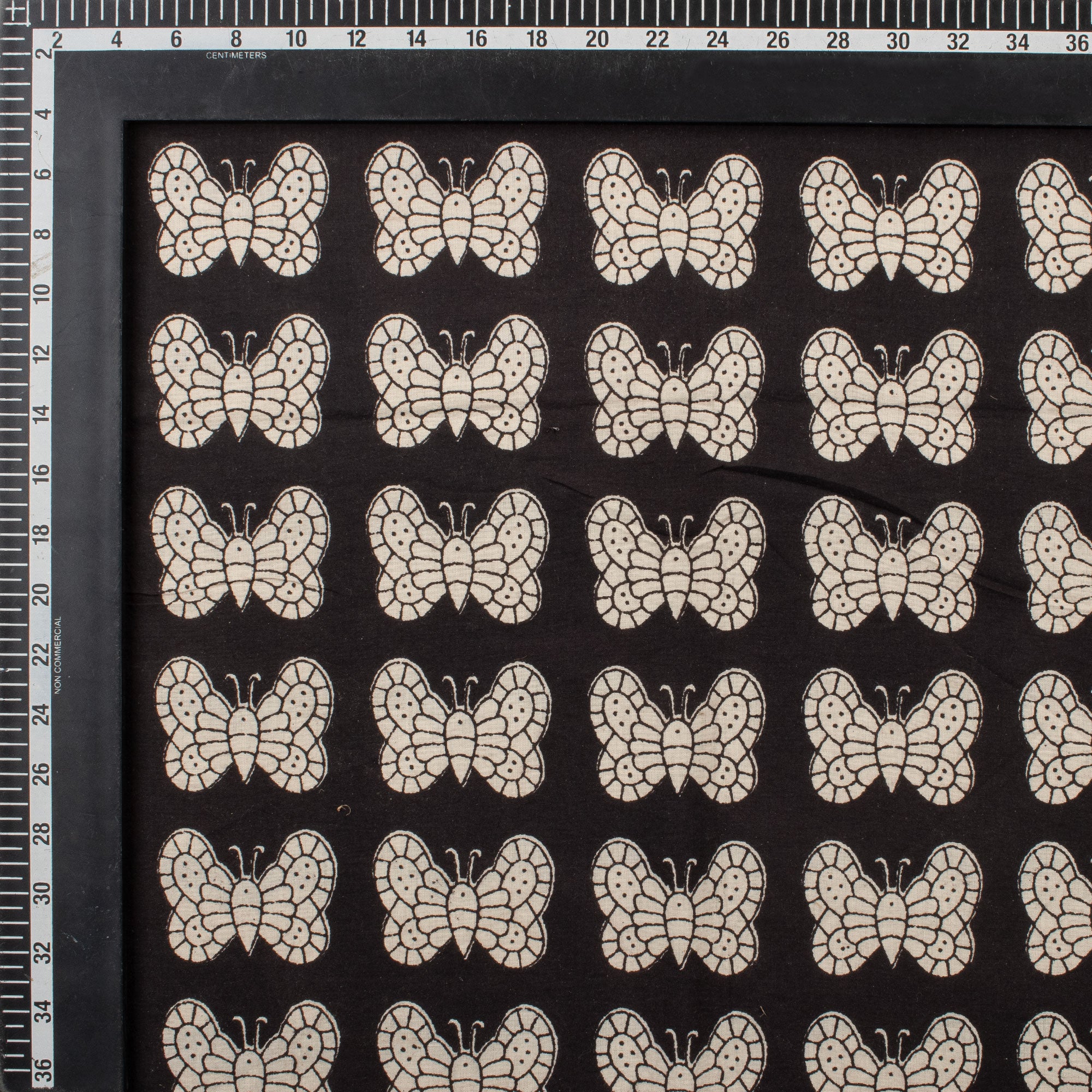 Butterfly Cotton Bagru Hand Block Printed Fabric