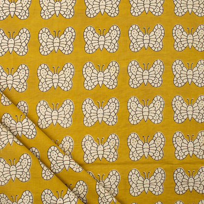 Butterfly Bagru Hand Block Print Fabric Online