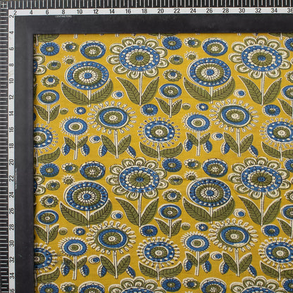 Indian Floral Handmade Bagru Print Fabric Online