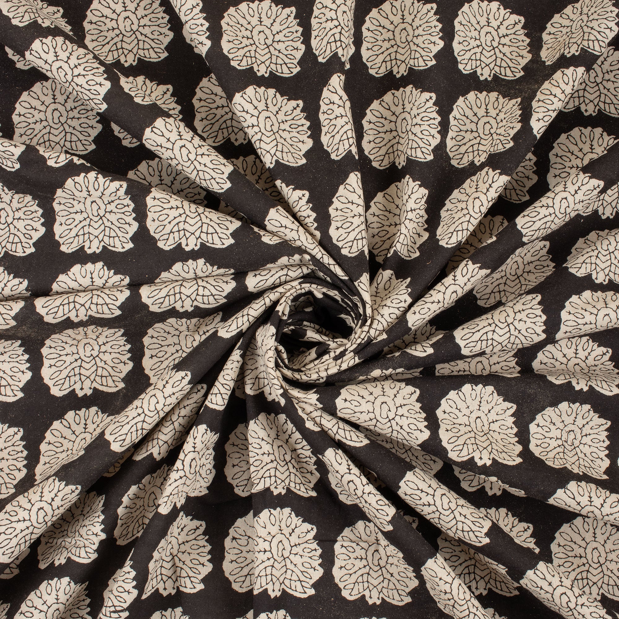 Hand Block Peacock Bagru Print Fabric Online