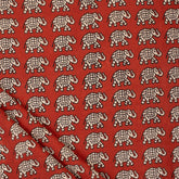 Bagru Animal Hand Block Print Fabric for Clothing