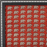 Bagru Animal Hand Block Print Fabric for Clothing
